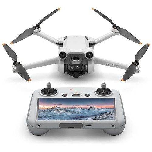 DJI Mini 3 Pro(DJI RC付属) 리모트 ID 지원 접이식 경량 카메라 드론 리모컨 4K / 60fps 동영상 48MP 사진 비행시간 34분 249g 미만 전방/후방/하향 장애물 감지 RTH 회색 초보자용 드론