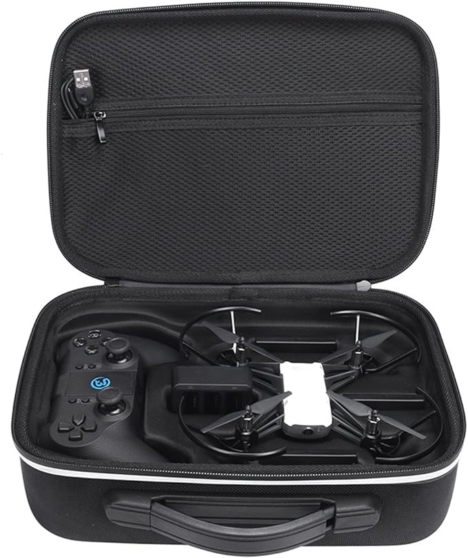 XBESTAR DJI Tello 케이스 Gamesir 컨트롤러, 정품 충전기, 배터리 3개 수납 가능 가방 보관함 프로펠러 등 소품 수납 가능 휴대가 편리하다