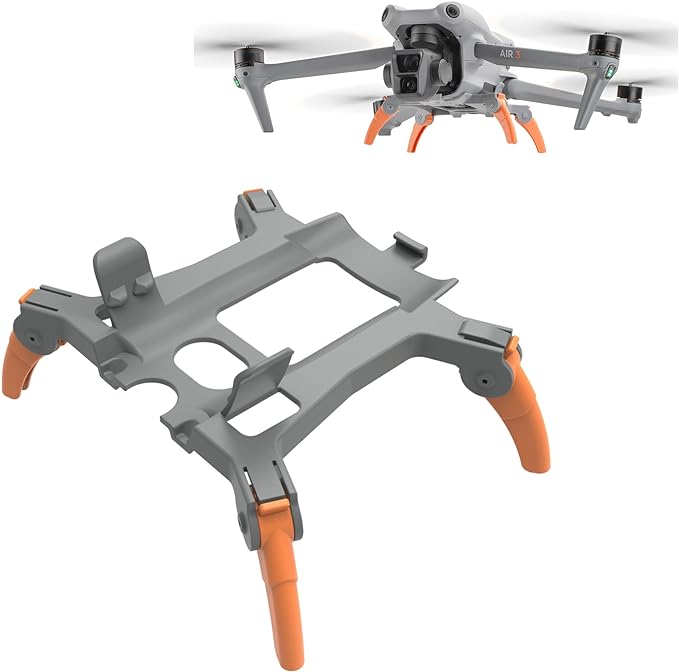 Miitech DJI Air 3 랜딩 기어 착륙 가드 착륙 기어 가드 내충격 접을 수 있는 경량 내구성 충돌 방지 링 DJI Air 3 대응 보호용 액세서리 착륙장치(오렌지)