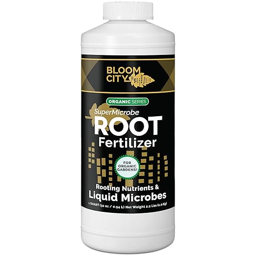 Organic Root Stimulant, Salmon and Kelp Formula, Rich with Microbes Mycorrhizae by Bloom City, Quart (32 oz)