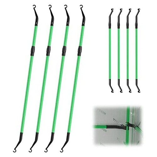 VIVOSUN Grow Tent High CFM Kit, Green Pole Range of 24-48, Suitable for 2x2, 3x3, 4x2 and 4x4Grow Tent, 4-Pack