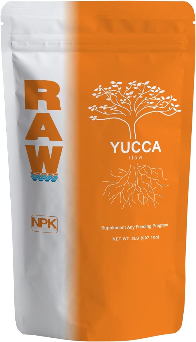 RAW- Yucca Plant Supplement for All Stages Increase Nutrient Uptake wetting Agent surfactant Horticulture Purposes Indoor Outdoor Use - 2lb