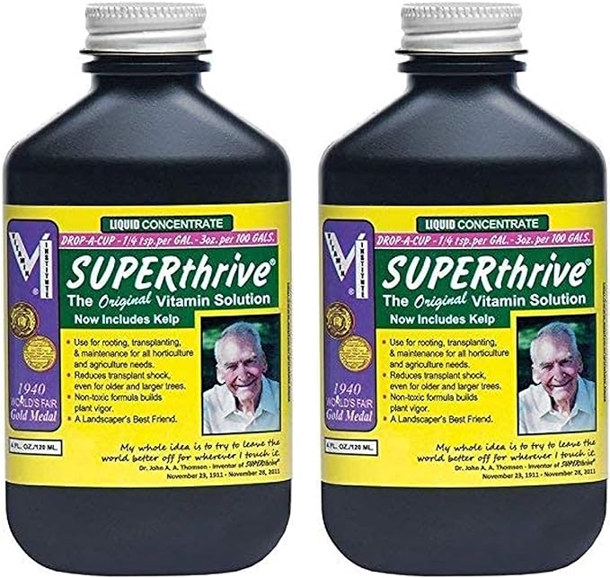 SuperThrive Plant Vitamin Solution Food with 50 Vitamins & Kelp, 4 Ounce (2-Pack)