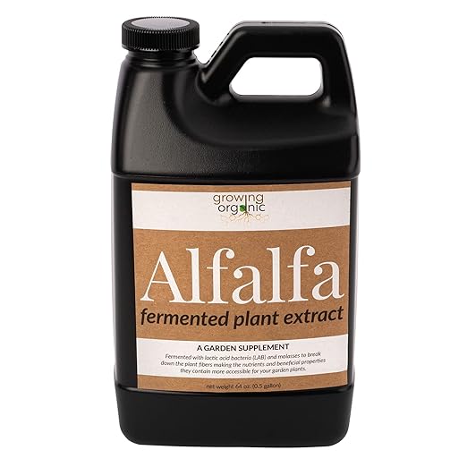 Liquid Alfalfa Fermented Plant Extract - Simple Lawn Solution Improve Vegetation & Root Growth Natural Garden Supplement (0.5 Gallon)