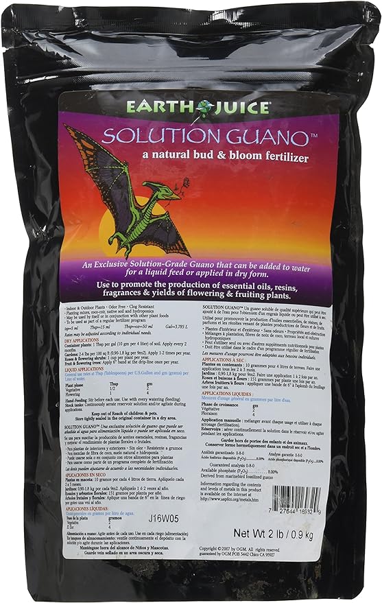 HydroOrganics HOF16924 2-Pound Hydro Organics Earth Juice Solution Guano Powder Plant Supplement