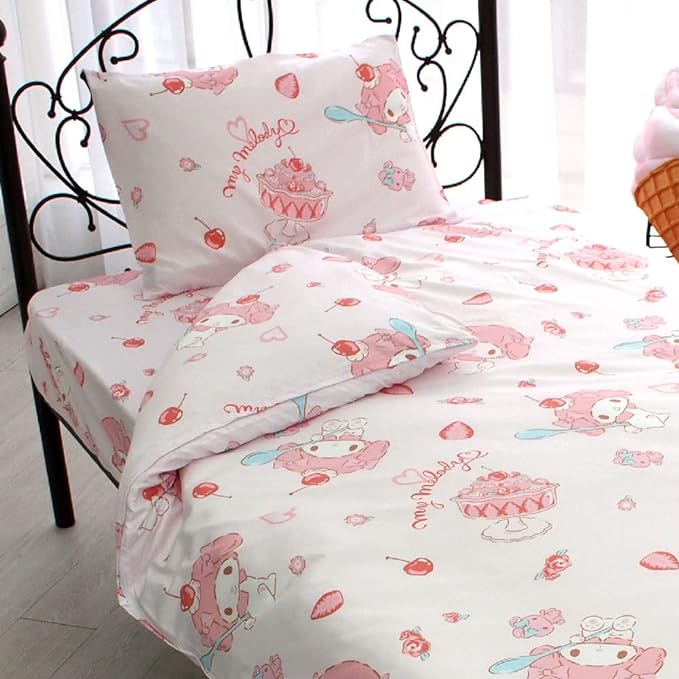 산리오 (SANRIO) 마이멜로디 이불커버 3종세트 싱글 베개 커버 덮는 이불 커버 시트 SB-649-S