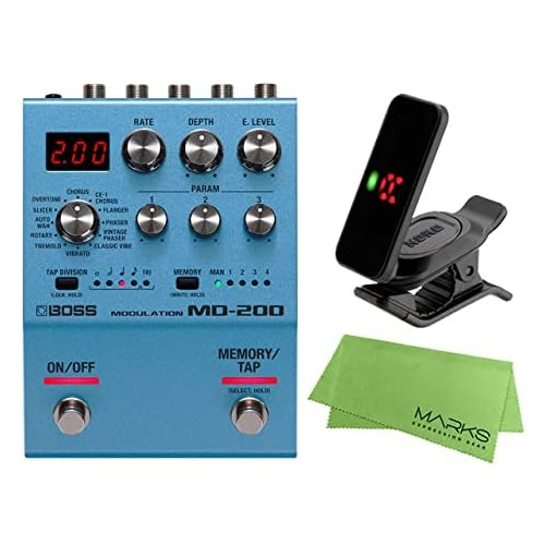 BOSS 보스 - 이펙터 / 모듈레이션 MD-200 + KORG Pitchclip 2 PC-2 + 마크스 오리지널 크로스 세트