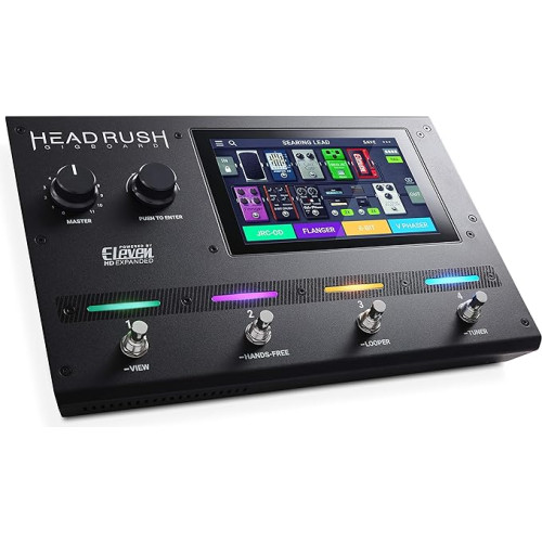 HeadRush GigBoard 기타 FX와 앰프 모델링 프로세서【Eleven HD Expanded DSP 소프트웨어, 7 인치 터치 패널, 루퍼, IR 지원, USB 오디오】