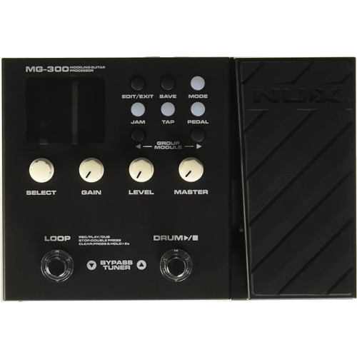 NUX MG-300 멀티 이펙트 페달 TSAC-HD 프리 이펙트, 앰프 모델링 알고리즘, 코어 이미지 포스트 이펙트, IR, 56 드럼 비트, 60초 프레이즈 루프