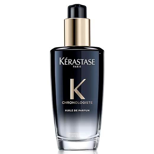 KERASTASE Chronologiste Huile De Parfum Hair Oil | Nourishing Hair Oil with Fragrance | Provides Shine | With Hyaluronic Acid & Vitamin E | For Dry Scalp & Dry, Damaged Hair Types