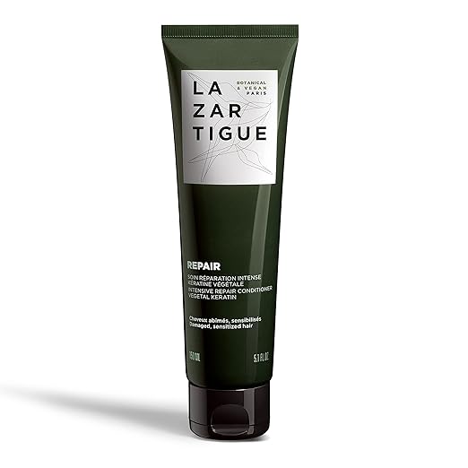 Lazartigue Repair Conditioner, Enriched with Vegetal Keratin, Helps Repair Damage Deep Down Right to Ends, Smoothes the Surface of Hair Leaves it Untangled, Stronger, Soft and Silky 5.1 Fl Oz