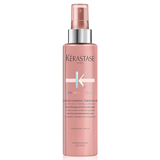 KERASTASE Chroma Absolu Chroma Thermique Hair Serum | For Sensitized or Damaged Color-Treated Hair | Heat Protection and Anti-Frizz | With Vitamin E