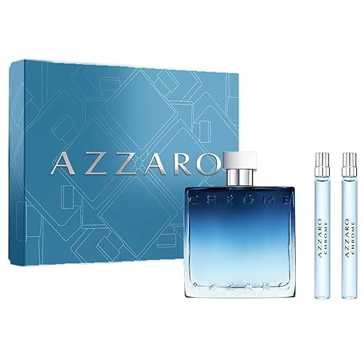 Azzaro Chrome Eau de Parfum - Fresh Aquatic Mens Cologne - Fougère, Aromatic & Woody Fragrance - Citrus Notes of Green Mandarin - Lasting Wear - Classic Clean Scent - Luxury Perfumes for Men