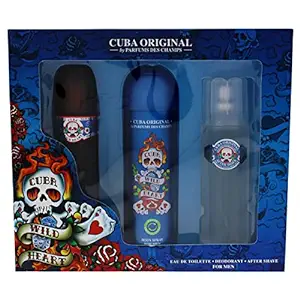 Cuba Cuba Wild Heart Men 3 Pc Gift Set
