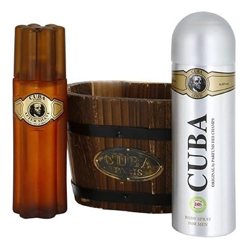 Cuba Gold by Cuba for Men - 2 Pc Gift Set 3.4oz After Shave, 6.7oz Body Spray
