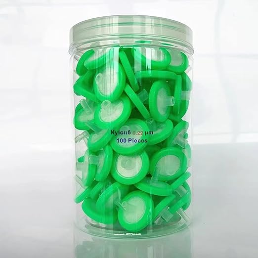 Syringe Filters Nylon Membrane - 25mm Membrane Diameter ,0.22um Pore Size,Pack of 100
