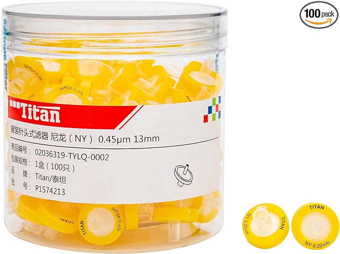 Adamas-Beta Syringe Filters Nylon 0.45μm 13mm Diameter Pore Size Box of 100