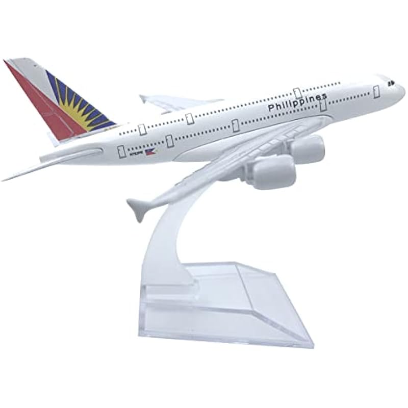 1/400 스케일 A380 필리핀 항공 비행기 모델 합금 다이 캐스팅 항공기 컬렉션 디스플레이 스탠드 포함