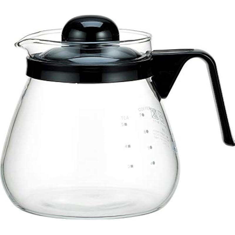 iwaki 이와키 내열 유리 커피 드립 포트 레인지 블랙 1L 1000 KT7966-BK2