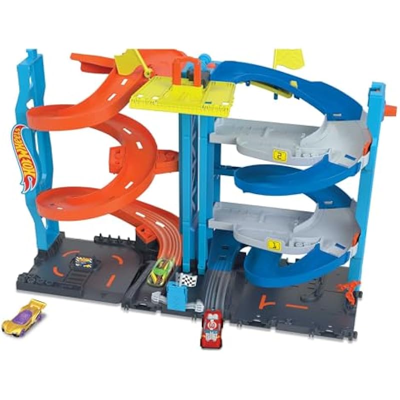 핫 휠 Hot Wheels 트랜스폼 레이스 타워 미니카 1대 부착 플레이 세트 3세 HKX43