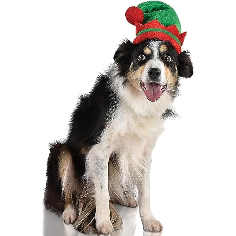 Elf Pet Red Green Hat - 8x 7 (1 Count) Perfect Holiday Extra Small-Small Sizes Costume Pets
