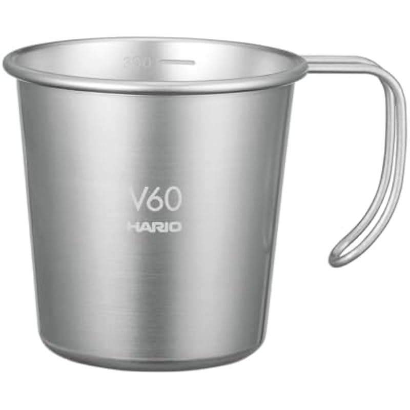 HARIO 하리오 V60 메탈 스태킹 머그잔 300ml 실버 O-VSM-30-HSV