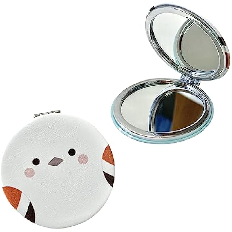 Kinagani Shima Enaga Compact Mirror Hand 모바일 접이식 거울 귀여운 캐릭터 Kotori Round / 1 피스 라운드